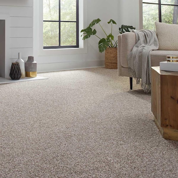 Barx II  - Paper Moon - Beige 56 oz. Triexta Texture Installed Carpet