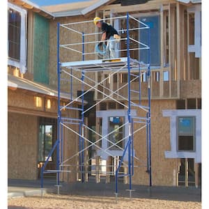 Saferstack scaffold section 7 ft. x 5 ft. x 5 ft. Scaffolding Frame Set with Galvanized Cross Braces