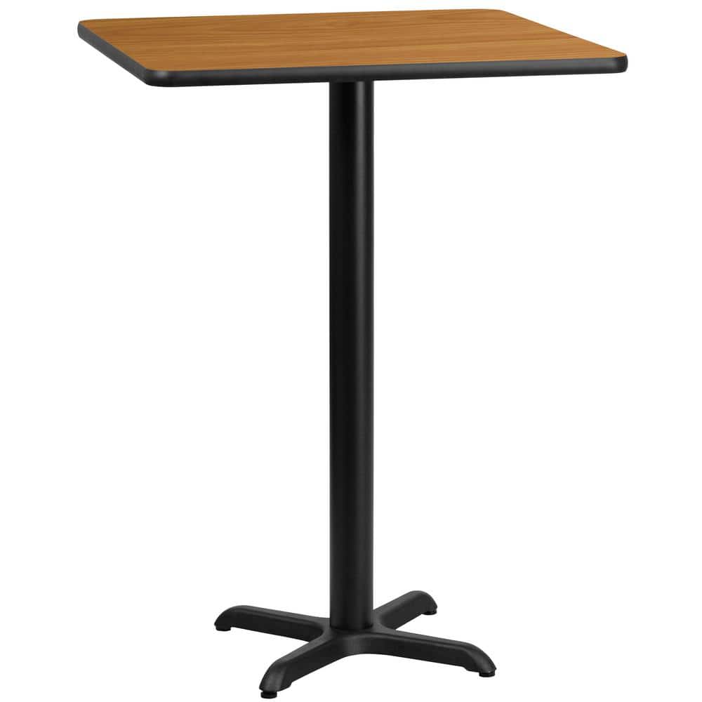 Contemporary Square Natural Laminate 30'' Bar Height Dining Table