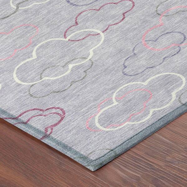 Chantille Machine Washable Indoor/Outdoor Abstract ACN2508 Lavender 8 ft. x 10 ft. Area Rug