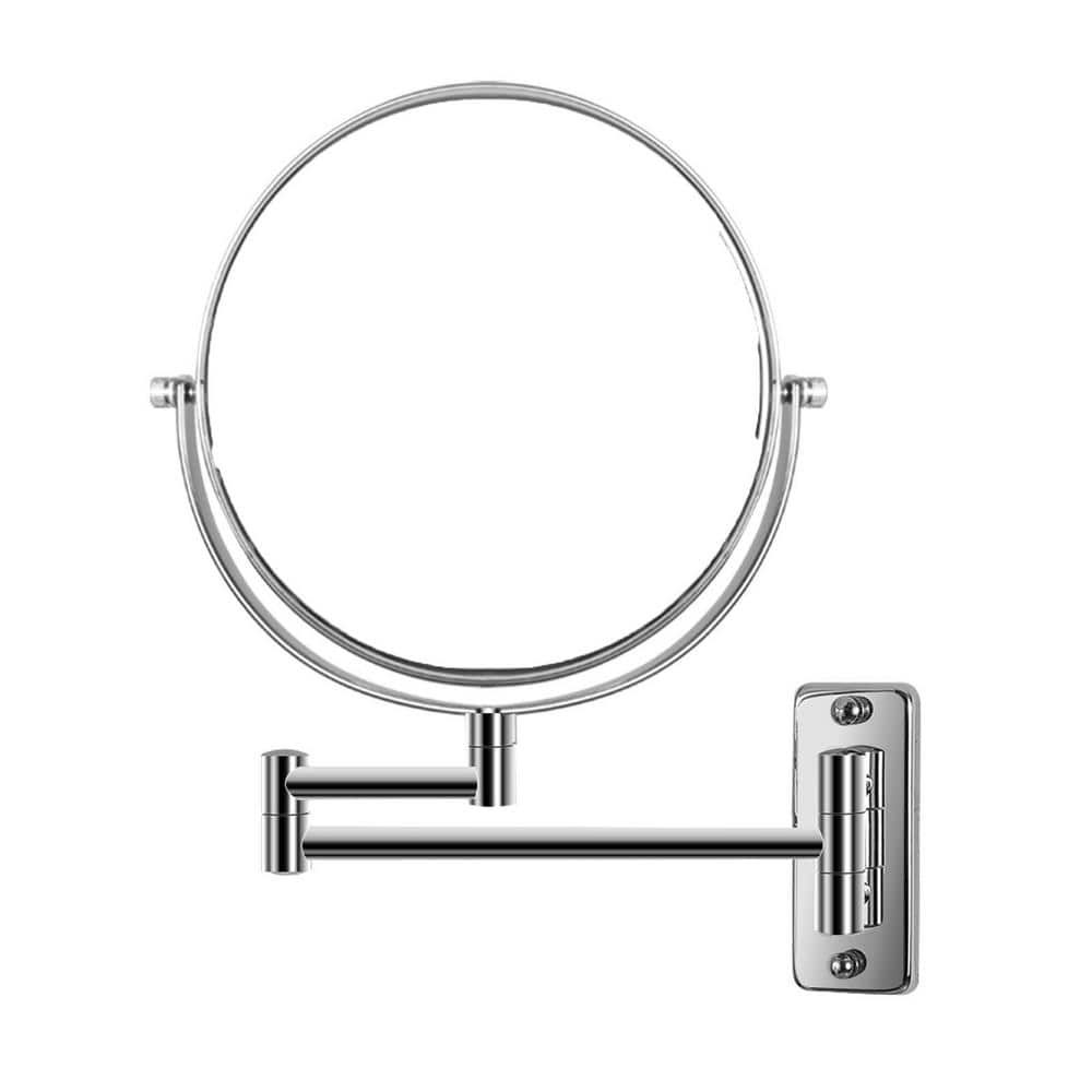 16.7 in. W x 13 in. H Small Round 1x/7x Magnifying Wall Mounted Bathroom Ma