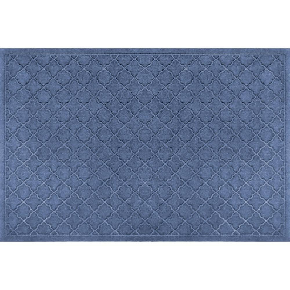 Bungalow Flooring Aqua Shield Argyle Navy 45 in. x 70 in. Recycled  Polyester/Rubber Indoor Outdoor Estate Mat 20377610046 - The Home Depot