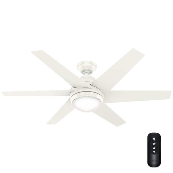 Hunter Fan 52 in 5-Blade LED Indoor Ceiling Fan in White 