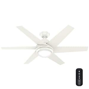 Sotto 52 in. LED Indoor Fresh White Ceiling Fan with Light Kit and Remote