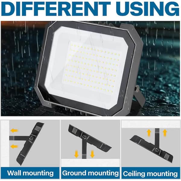 Lukyamzn 100W 10000LM 120° Dusk to Dawn LED Waterproof Outdoor
