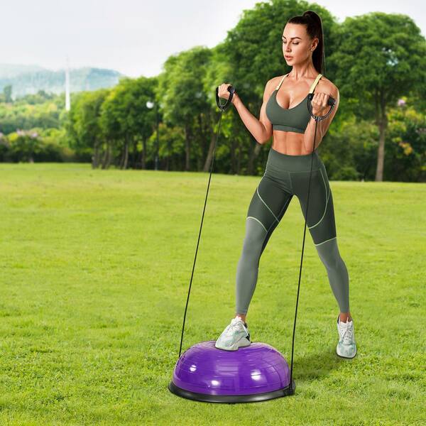 SKYSHALO Half Exercise Ball Trainer 23 in. Balance Ball SKYSHALO Half Exercise Ball Trainer 23 in. Balance Ball