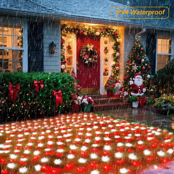 9.8 ft. Color Changing Christmas Net Lights, White Integrated LED, with Remote, Waterproof, Strip Light Fixture