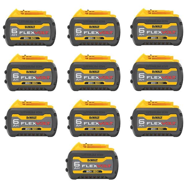 FLEXVOLT 20V/60V MAX Lithium-Ion 6.0Ah Battery (10 Pack)