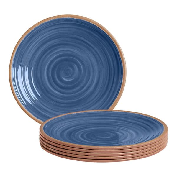 Home Decorators Collection Azria Melamine Dinner Plates in Laguna Blue (Set of 6)
