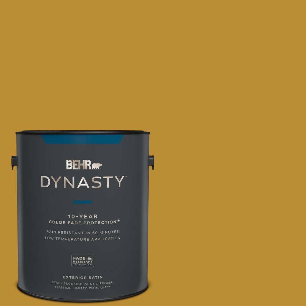BEHR DYNASTY 1 gal. 360D7 Brown Mustard Satin Enamel Exterior Stain