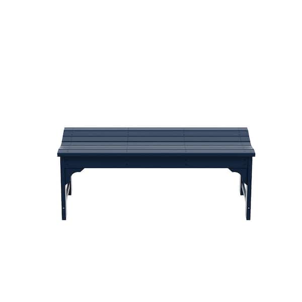 WESTIN OUTDOOR Parkside Navy Blue Outdoor All-Weather Backless Bench  OP2001-BN-NB - The Home Depot