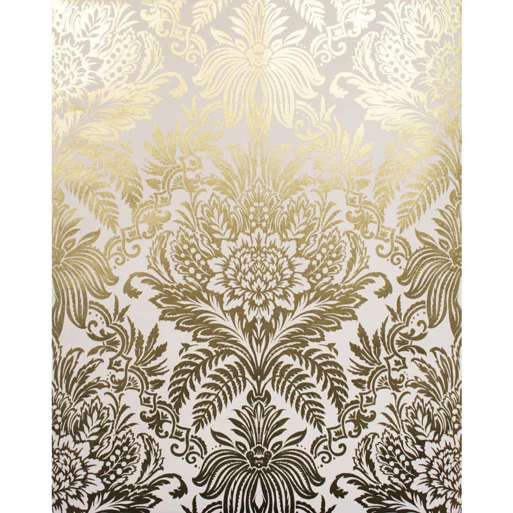 Advantage Piers Rose Gold Texture Damask Strippable Wallpaper