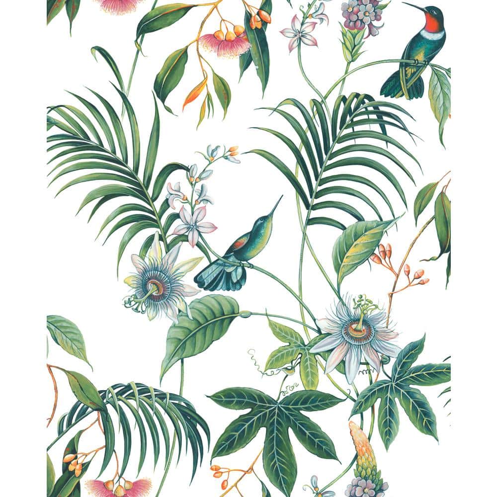Superfresco Easy Adilah White Tropical Floral Wallpaper 106975 - The ...