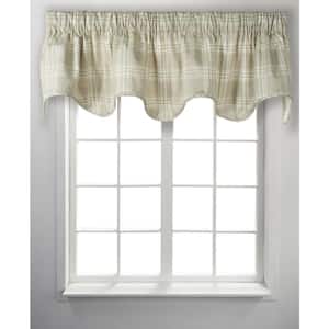 Bartlett 17 in. L Cotton Lined Scallop Valance in Natural