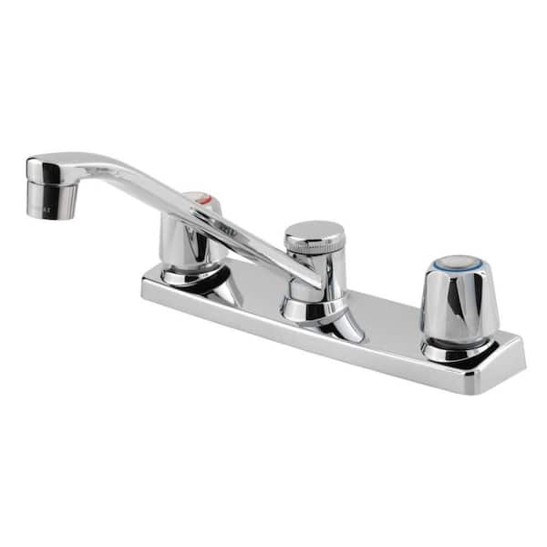 Series 2-Handle Standard Kitchen Faucet  Polished Chrome