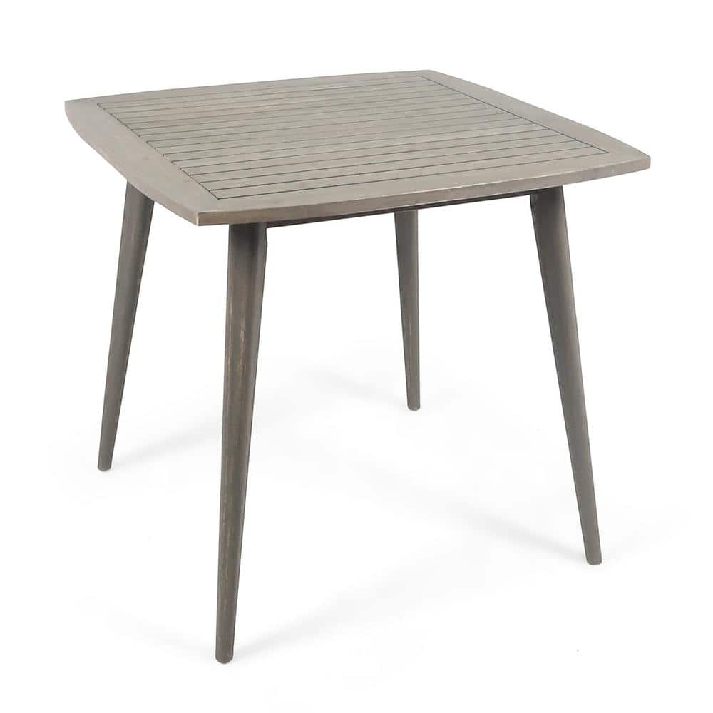 Acacia Wood Outdoor Patio Dining Table with Straight Legs for Garden Backya