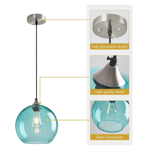 ZHLWIN Home Lighting ‎60 Watts 1 Light 9. 84in Light Blue 3-Pack