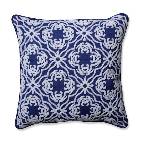 Pillow Perfect Blue Square Outdoor Square Throw Pillow