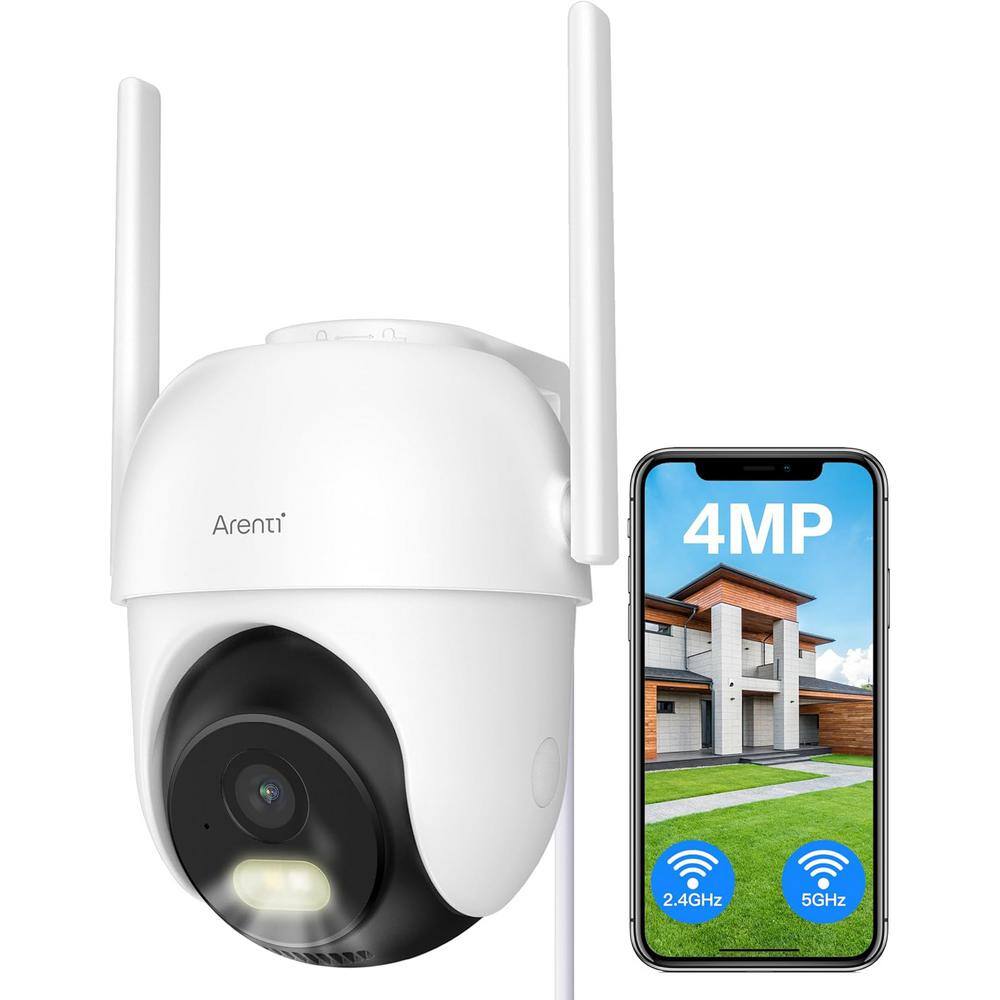 ARENTI 5G WiFi 4MP Outdoor Hardwired Home Security Camera, Color Night