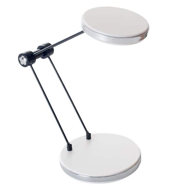 Lavish Home 12.5 in. White LED Foldable Desk Lamp