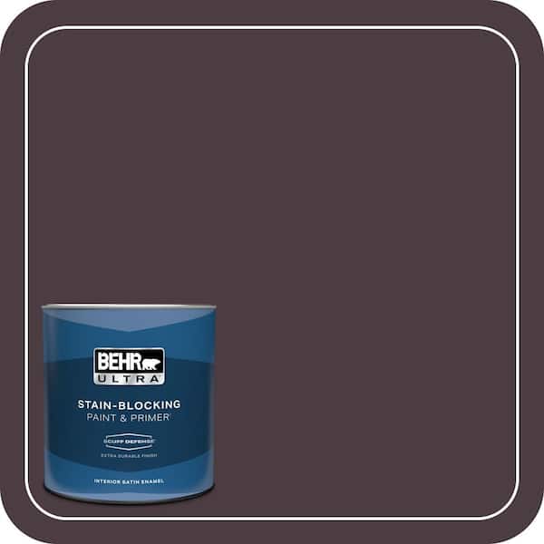 BEHR ULTRA 1 qt. #T18-04 Nocturne Shade Extra Durable Satin Enamel Interior Paint & Primer