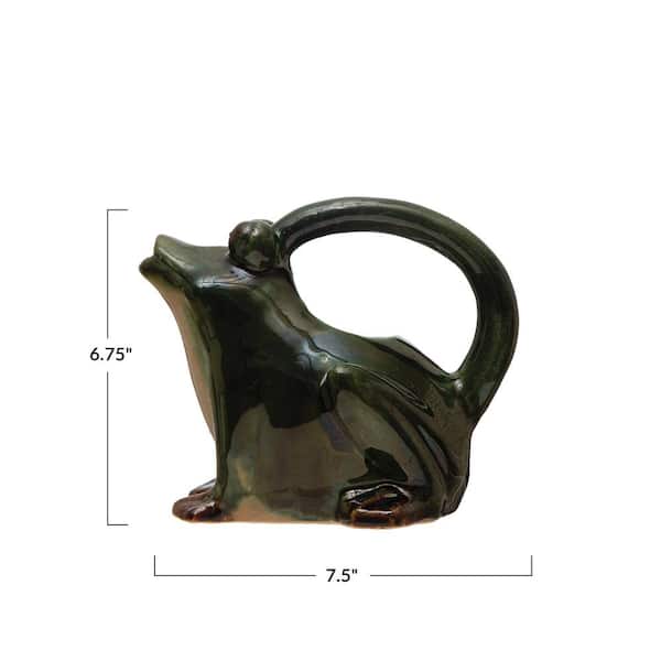 Storied Home Stoneware Frog Watering Pitcher DF7743 - The Home Depot