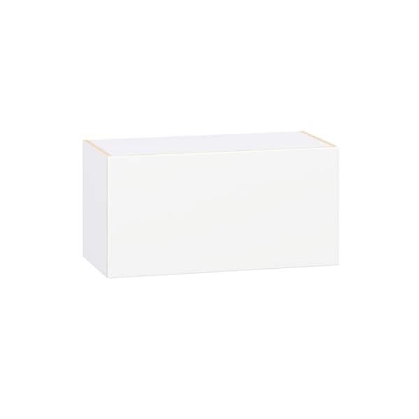 Timberline 30 in. W x 14 in. D x 15 in. H Assembled Slab Wall Bridge Kitchen Cabinet in Bright White with Lift Up Door