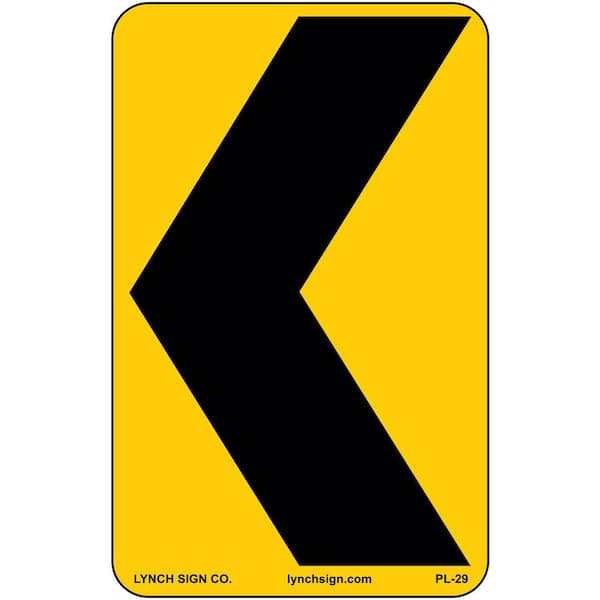 Unbranded 12 in. x 18 in. Left Arrow Sign Printed on More Durable, Thicker, Longer Lasting Styrene Plastic