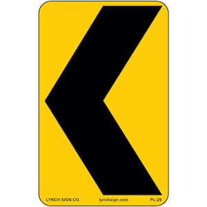 12 in. x 18 in. Left Arrow Sign Printed on More Durable, Thicker, Longer Lasting Styrene Plastic