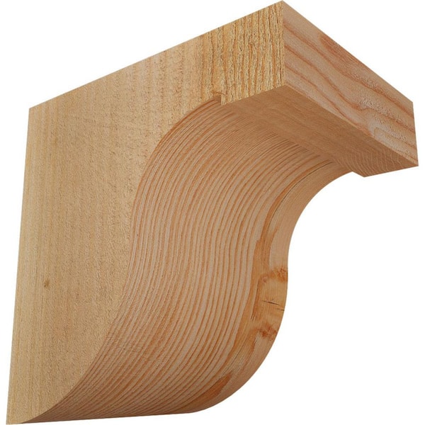 Ekena Millwork 6 in. x 8 in. x 8 in. Douglas Fir Del Monte Rough Sawn Corbel