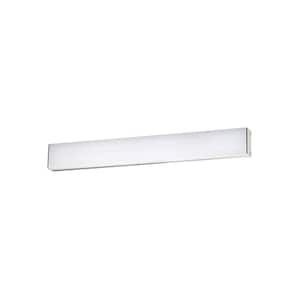 Strip 24 in. Brushed Aluminum LED Vanity Light Bar and Wall Sconce, 3000K