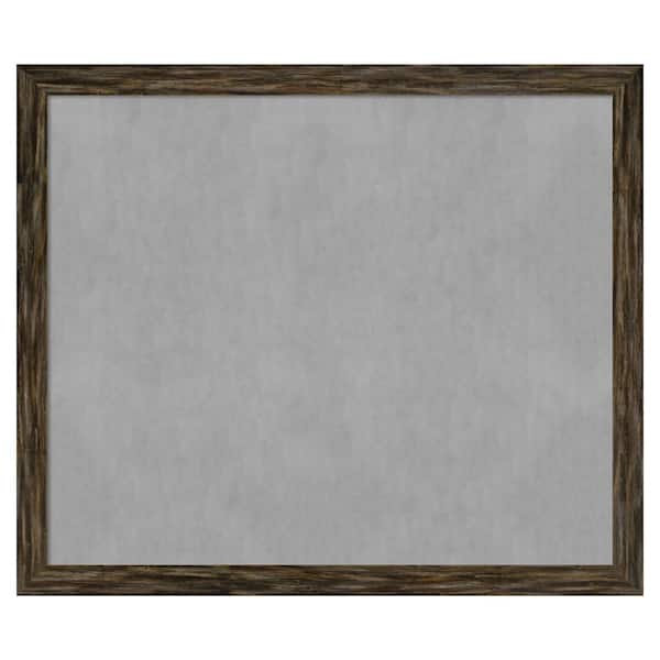 Amanti Art Fencepost Brown Narrow 53 in. x 45 in. Framed Magnetic Board