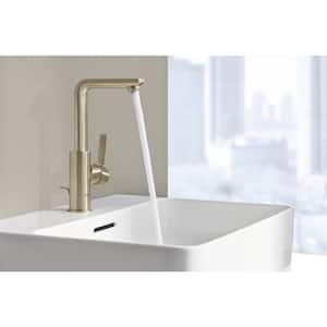 Lineare Single Hole Single-Handle Large Bathroom Faucet with Drain Assembly in Brushed Nickel