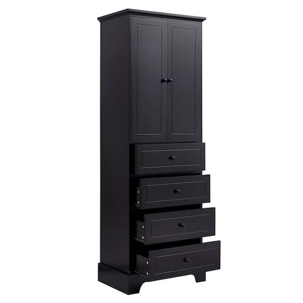 cadeninc 23.6 in. W x 15.7 in. D x 68.1 in. H Bathroom Storage Cabinet ...