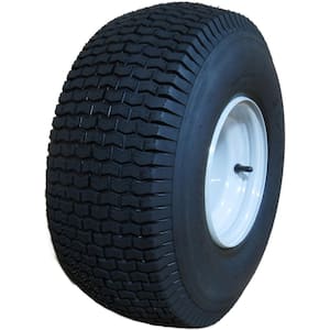 20 x 8.00-8 2Ply SU12 Mower Tire on 8 in. x 7 in. Greyish White Solid Wheel with Zerk, Metal Bushings of 3/4 I.D.