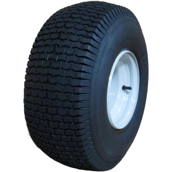 Hi-Run 20 x 8.00-8 2Ply SU12 Mower Tire on 8 in. x 7 in. Greyish White Solid Wheel with Zerk, Metal Bushings of 3/4 I.D.