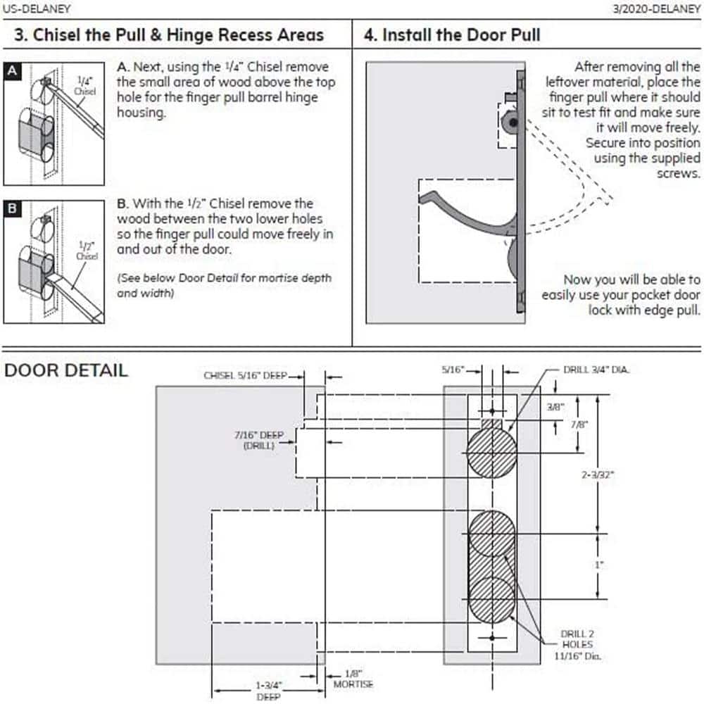 Matte Black Universal Handing Privacy Pocket Door Lock