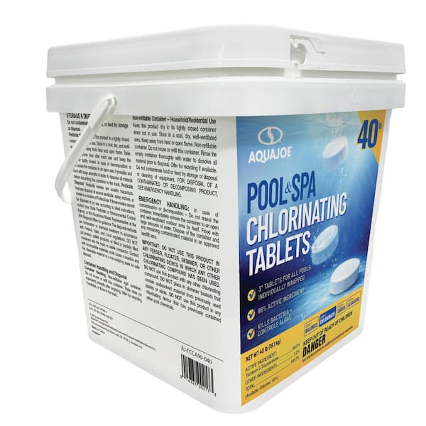 3-In. Individually Wrapped Chlorinating Tablets, 40 lb. Bucket