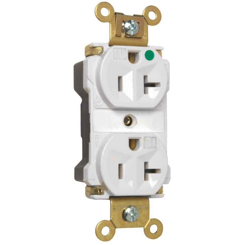 PlugTail 20 Amp Hospital Grade Duplex Outlet, White price history on PriceWatchPro