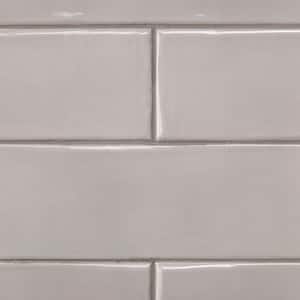 Birmingham Taupe Gray 2 in. x 12 in. Polished Ceramic Chair Rail Tile Trim