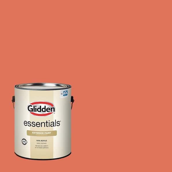 Glidden Essentials 1 gal. PPG1193-6 Rustic Pottery Flat Exterior Paint