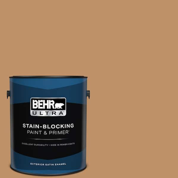 BEHR ULTRA 1 gal. Home Decorators Collection #HDC-CL-15 Burnished Caramel Satin Enamel Exterior Paint & Primer