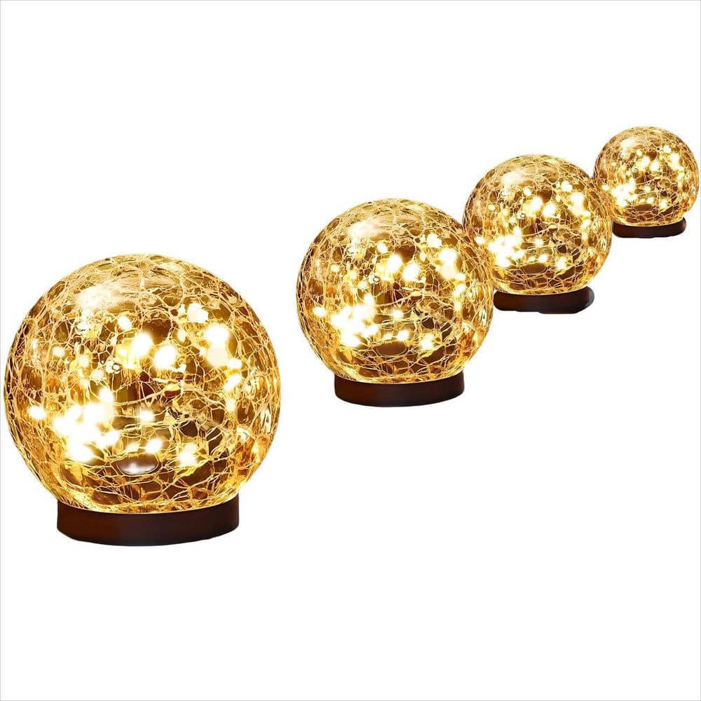 Waterproof Solar Balls for Patio, Yard, Lawn and Backyard Decor, Yellow (4-Pack) price history on PriceWatchPro