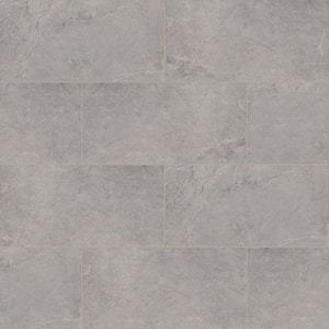 0.78 in. x 13 in. x 24 in. Soreno Grigio Matte Porcelain Stone Look Pool Coping with an Eased Edge (128 pieces /Pallet)