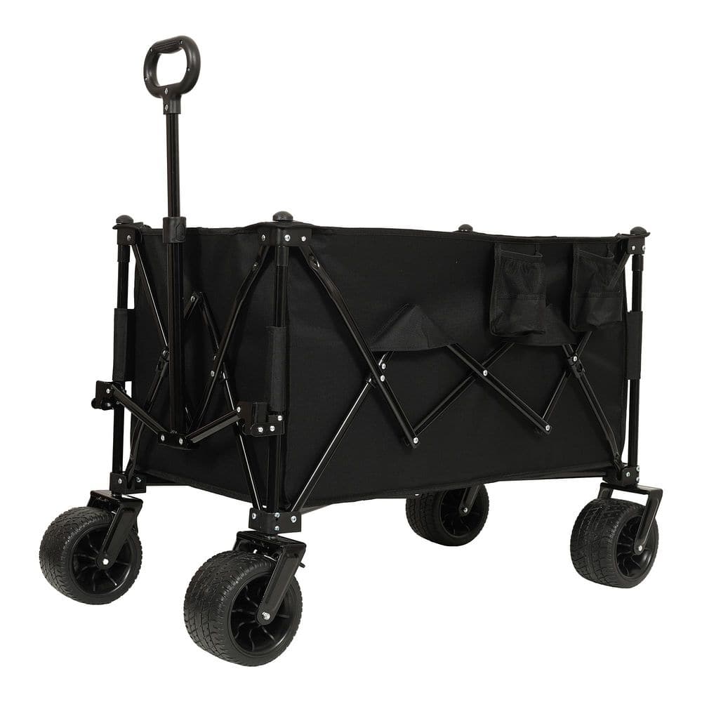 grapeカート cenadinz 5.3 cu. ft. Steel Garden Cart with Side Pocket in