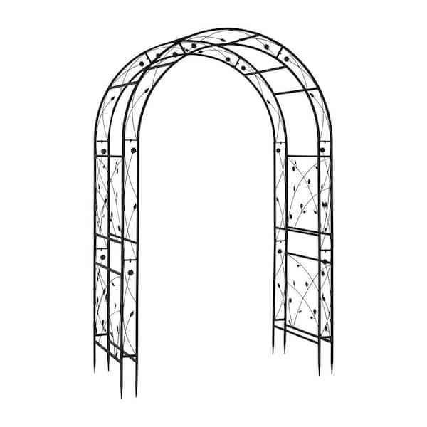 VINGLI 84 in. x 59 in. Garden Arbor, Arch for Wedding Ceremony Party, Christmas Garden Decor Garden Trellis for Plant Climbing
