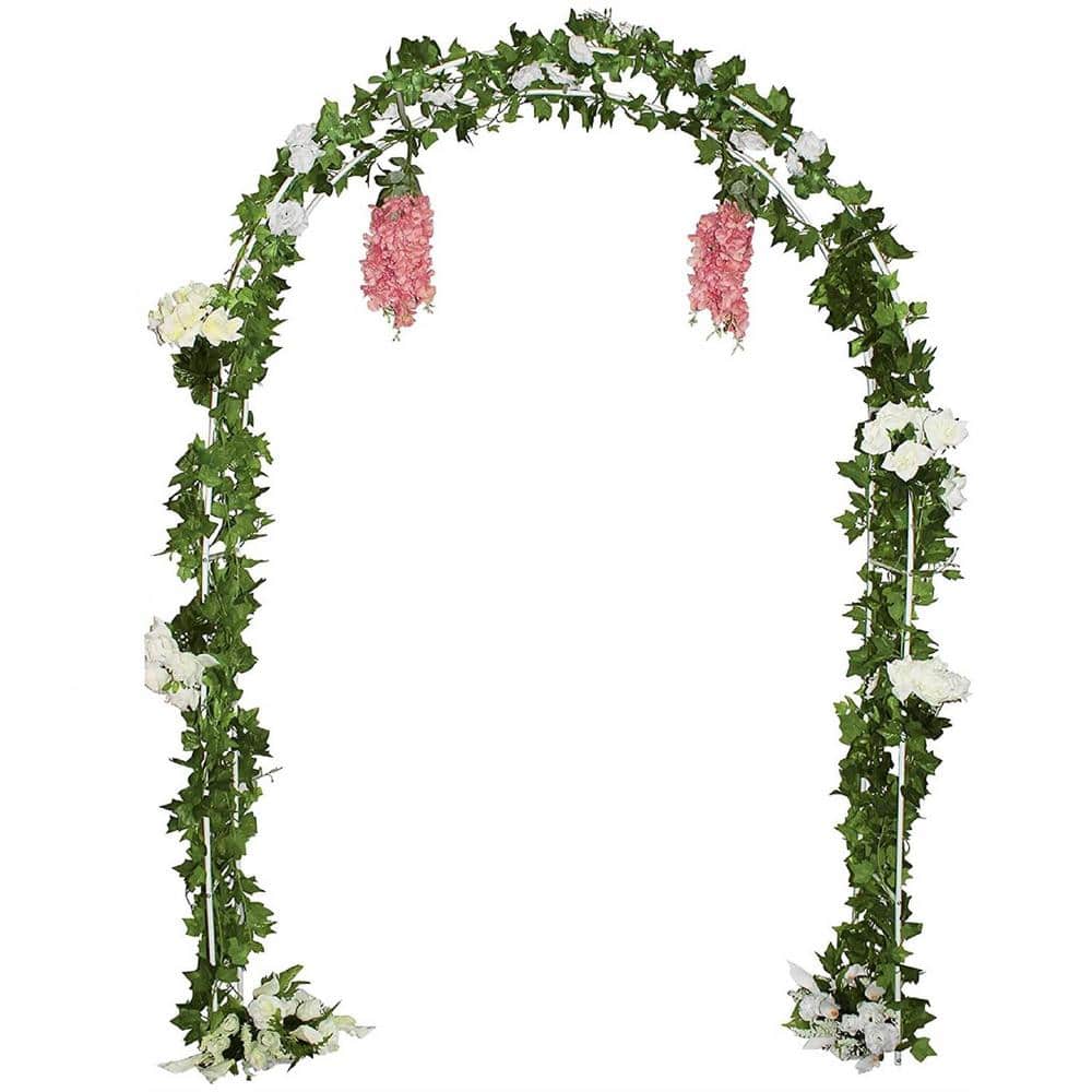 15 in. x 92 in. x 76 in. White Easy Garden Arch Arbor