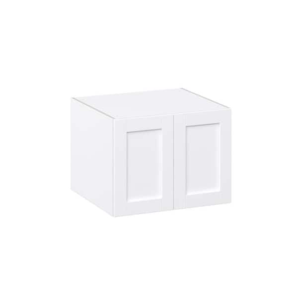J COLLECTION Milton 27 in. W x 24 in. D x 20 in. H Assembled Shaker Wall Bridge Kitchen Cabinet in Bright White