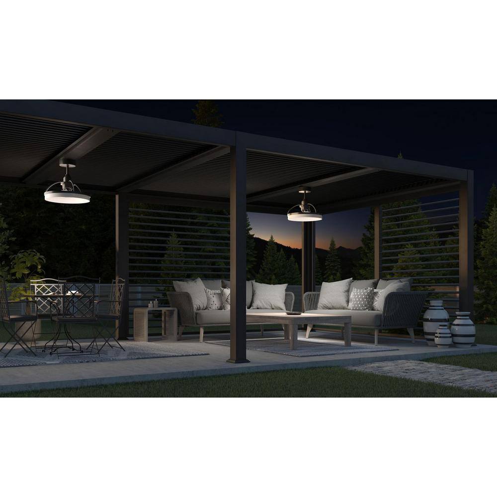 Matte Black 20" LED Ceiling Fan with Remote and Light
