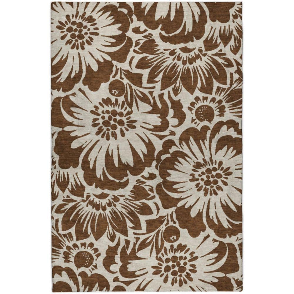 Dream Shag Premium Machine Washable Abstract ADS551 Brown 5 ft. x 7 ft. 6 in. Area Rug price history on PriceWatchPro